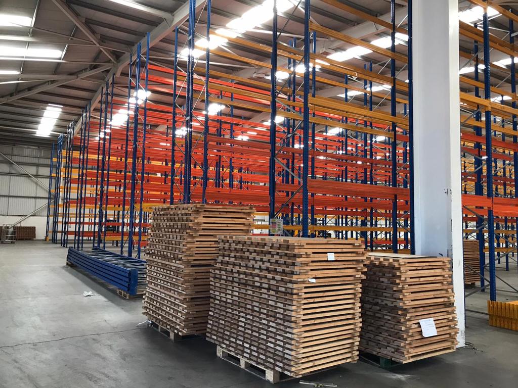 New Excel Pallet Racking Slatted Timber Wood Decking Boards Brentwood Branch 